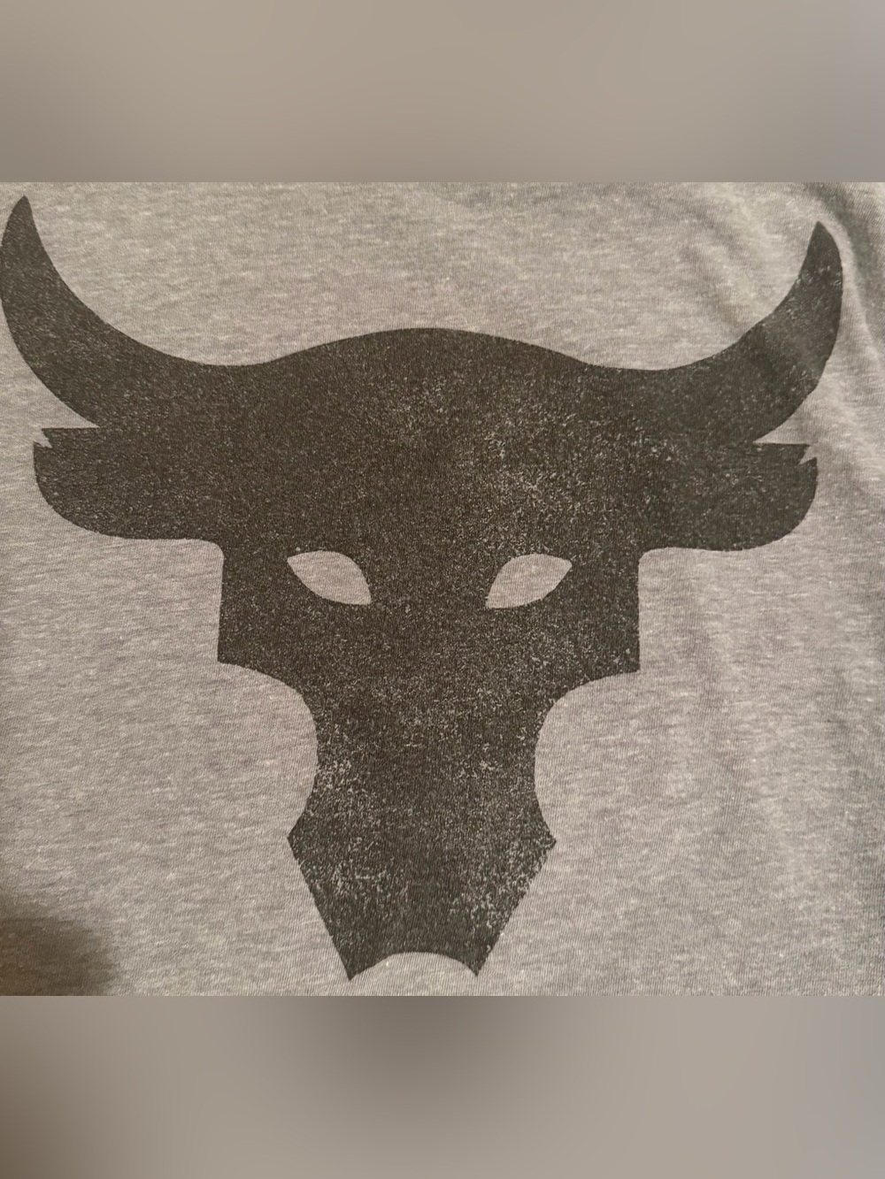 Under Armour Project Rock Brahma Bull Gray T-Shirt - Size Medium